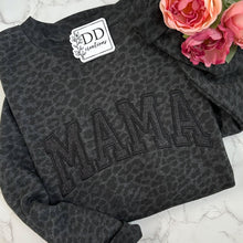 Load image into Gallery viewer, MAMA leopard print/ embroidered glitter sweatshirt
