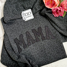 Load image into Gallery viewer, MAMA leopard print/ embroidered glitter sweatshirt
