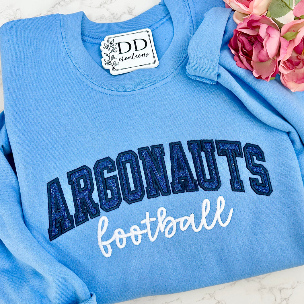 Argonauts glitter embroidered sweatshirt