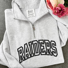 Load image into Gallery viewer, Raiders quarter zip sweatshirt
