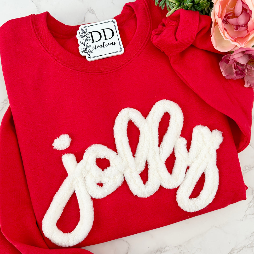 Jolly yarn embroidered sweatshirt