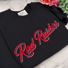 Load image into Gallery viewer, Red Raiders shadow embroidered design
