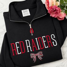Load image into Gallery viewer, Red Raiders quarter zip sweatshirt
