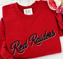 Load image into Gallery viewer, Red Raiders shadow embroidered design
